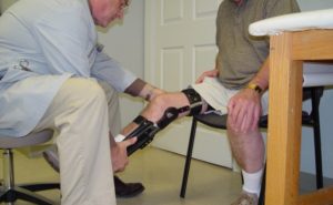 fitting a stance control orthotic knee joint
