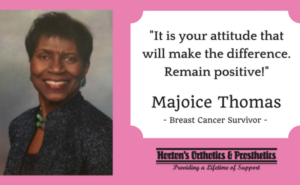 Support breast cancer awareness by learning more about Majoice Thomas, a cancer survivor and Horton’s client.