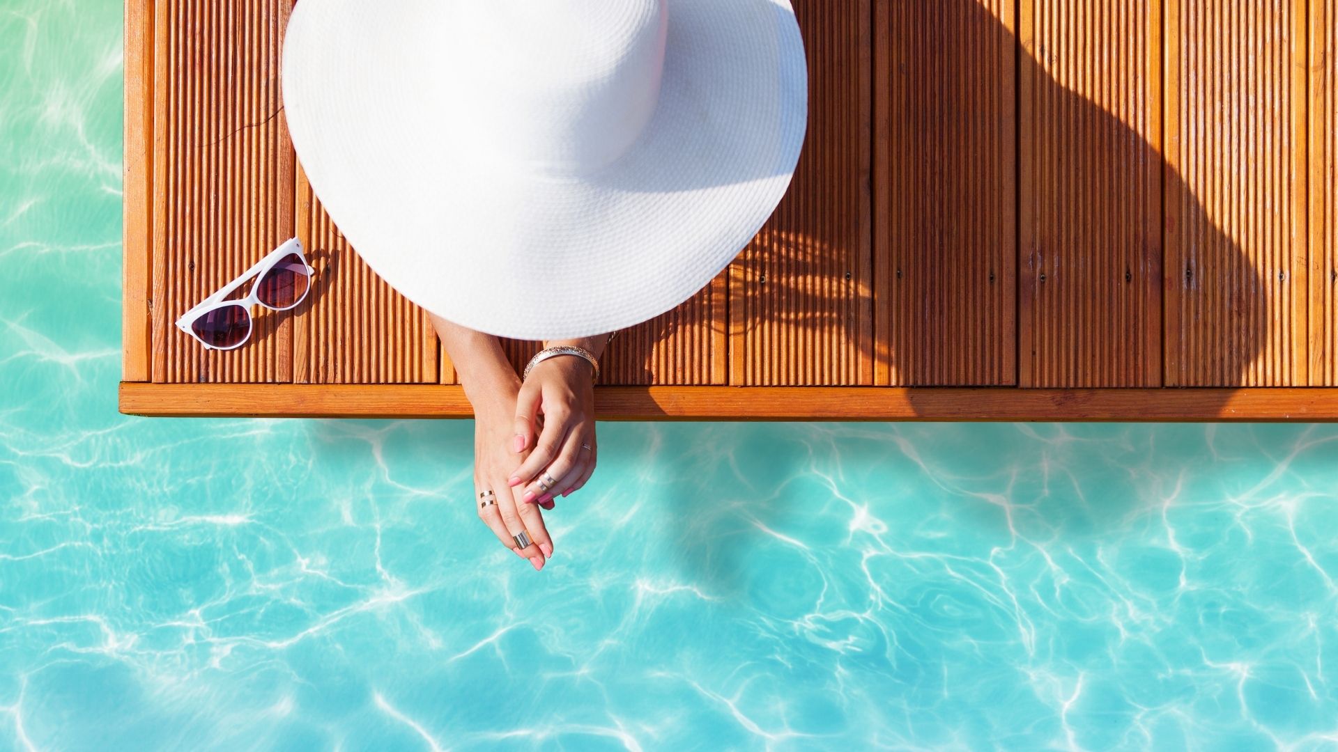 woman at pool